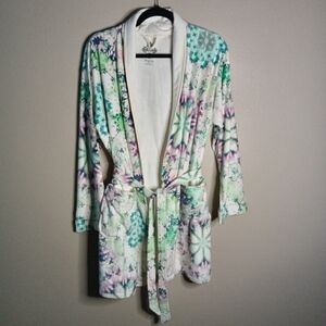 Wrap Up By VP Tie Dye Microfiber Robe Soft Cozy Self-Belt Made In USA One Size